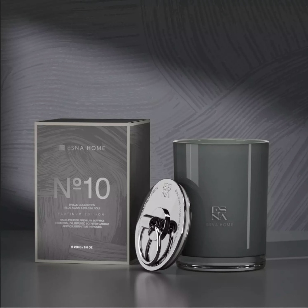 ESNA HOME Premium All Natural Scented Candle - Blue Agave & Wild Neroli